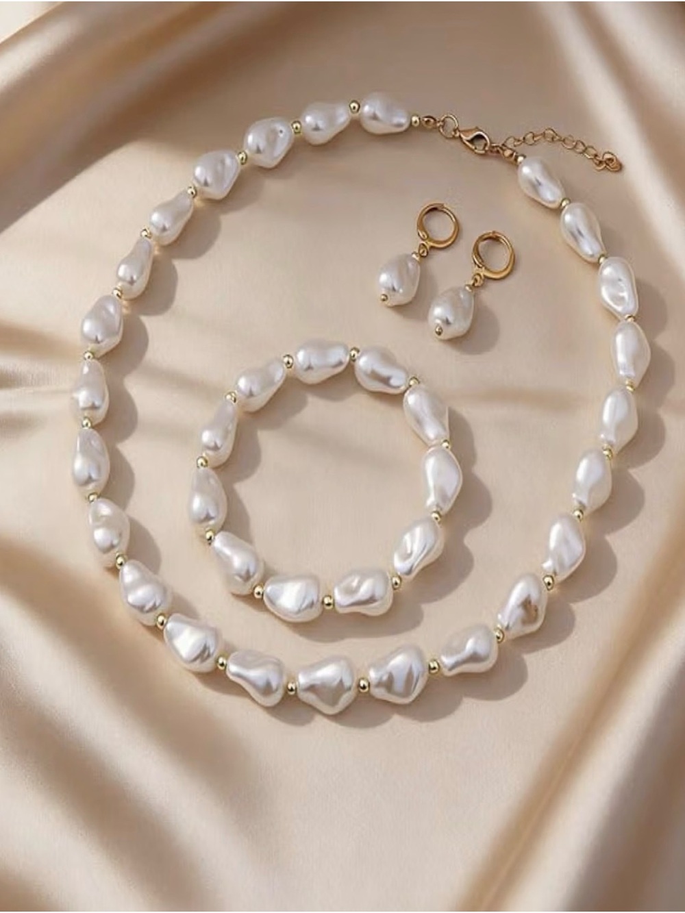Imitation Baroque Pearl Jewelry Set